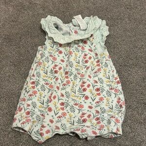 Lauren Ashely romper - beautiful neckline and color